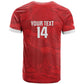 Custom Tunisia Football T shirt 2026 Eagles of Carthage Red Grunge LT14
