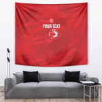 Custom Tunisia Football Tapestry 2026 Eagles of Carthage Red Grunge - African Pride