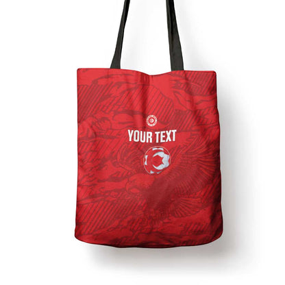 Custom Tunisia Football Tote Bag 2026 Eagles of Carthage Red Grunge - African Pride