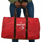 Custom Tunisia Football Travel Bag 2026 Eagles of Carthage Red Grunge - African Pride