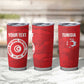 Custom Tunisia Football Tumbler Cup 2026 Eagles of Carthage Red Grunge - African Pride