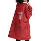 Custom Tunisia Football Wearable Blanket Hoodie 2026 Eagles of Carthage Red Grunge - African Pride