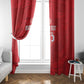 Custom Tunisia Football Window Curtain 2026 Eagles of Carthage Red Grunge - African Pride