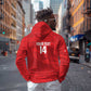Custom Tunisia Football Zip Hoodie 2026 Eagles of Carthage Red Grunge - African Pride
