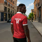Custom Tunisia Football Zipper Polo Shirt 2026 Eagles of Carthage Red Grunge - African Pride