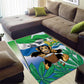 Personalised Afro Sierra Leone Area Rug Chimp With Drum - Happy Independence Day