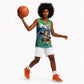Personalised Afro Sierra Leone Basketball Jersey Chimp With Drum - Happy Independence Day - African Pride