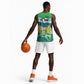 Personalised Afro Sierra Leone Basketball Jersey Chimp With Drum - Happy Independence Day - African Pride