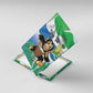 Personalised Afro Sierra Leone Canvas Wall Art Chimp With Drum - Happy Independence Day