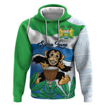 Personalised Afro Sierra Leone Hoodie Chimp With Drum - Happy Independence Day