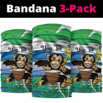 Afro Sierra Leone Neck Gaiter Chimp With Drum - Happy Independence Day - African Pride