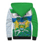 Personalised Afro Sierra Leone Sherpa Hoodie Chimp With Drum - Happy Independence Day