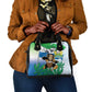 Personalised Afro Sierra Leone Shoulder Handbag Chimp With Drum - Happy Independence Day