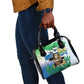 Personalised Afro Sierra Leone Shoulder Handbag Chimp With Drum - Happy Independence Day