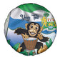 Personalised Afro Sierra Leone Spare Tire Cover Chimp With Drum - Happy Independence Day