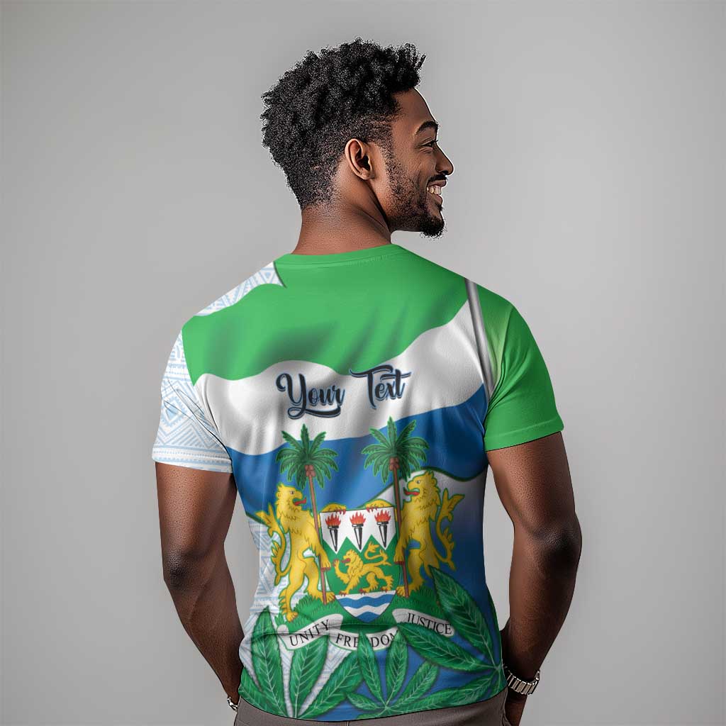 Personalised Afro Sierra Leone T shirt Chimp With Drum - Happy Independence Day