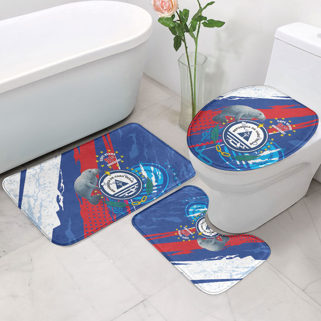 Cape Verde Independence Day Bathroom Set 51st Anniversary Manatee Coat Of Arms