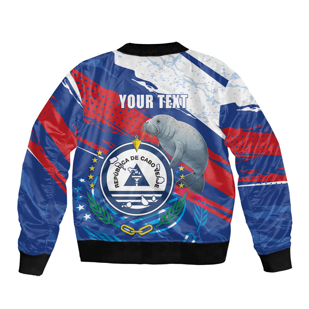 Personalized Cape Verde Independence Day Bomber Jacket 51st Anniversary Manatee Coat Of Arms