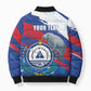 Personalized Cape Verde Independence Day Bomber Puffer Jacket 51st Anniversary Manatee Coat Of Arms