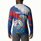 Personalized Cape Verde Independence Day Button Sweatshirt 51st Anniversary Manatee Coat Of Arms
