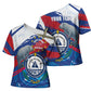 Personalized Cape Verde Independence Day Cross Shoulder Shirt 51st Anniversary Manatee Coat Of Arms