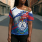 Personalized Cape Verde Independence Day Cross Shoulder Shirt 51st Anniversary Manatee Coat Of Arms