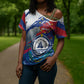 Personalized Cape Verde Independence Day Cross Shoulder Shirt 51st Anniversary Manatee Coat Of Arms