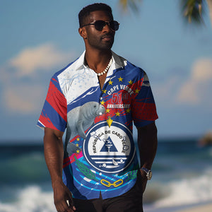 Personalized Cape Verde Independence Day Hawaiian Shirt 51st Anniversary Manatee Coat Of Arms