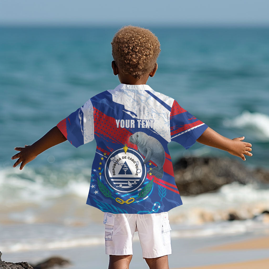 Personalized Cape Verde Independence Day Kid Hawaiian Shirt 51st Anniversary Manatee Coat Of Arms