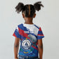 Personalized Cape Verde Independence Day Kid T shirt 51st Anniversary Manatee Coat Of Arms