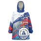 Personalized Cape Verde Independence Day Kid Wearable Blanket Hoodie 51st Anniversary Manatee Coat Of Arms
