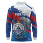 Personalized Cape Verde Independence Day Long Sleeve Polo Shirt 51st Anniversary Manatee Coat Of Arms