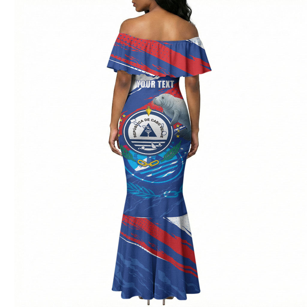 Personalized Cape Verde Independence Day Mermaid Dress 51st Anniversary Manatee Coat Of Arms