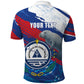 Personalized Cape Verde Independence Day Polo Shirt 51st Anniversary Manatee Coat Of Arms