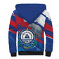 Personalized Cape Verde Independence Day Sherpa Hoodie 51st Anniversary Manatee Coat Of Arms