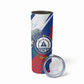 Personalized Cape Verde Independence Day Skinny Tumbler 51st Anniversary Manatee Coat Of Arms