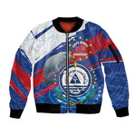 Personalized Cape Verde Independence Day Sleeve Zip Bomber Jacket 51st Anniversary Manatee Coat Of Arms