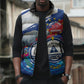 Personalized Cape Verde Independence Day Sleeveless Puffer Jacket 51st Anniversary Manatee Coat Of Arms