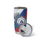 Personalized Cape Verde Independence Day Tumbler Cup 51st Anniversary Manatee Coat Of Arms