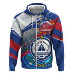Personalized Cape Verde Independence Day Zip Hoodie 51st Anniversary Manatee Coat Of Arms