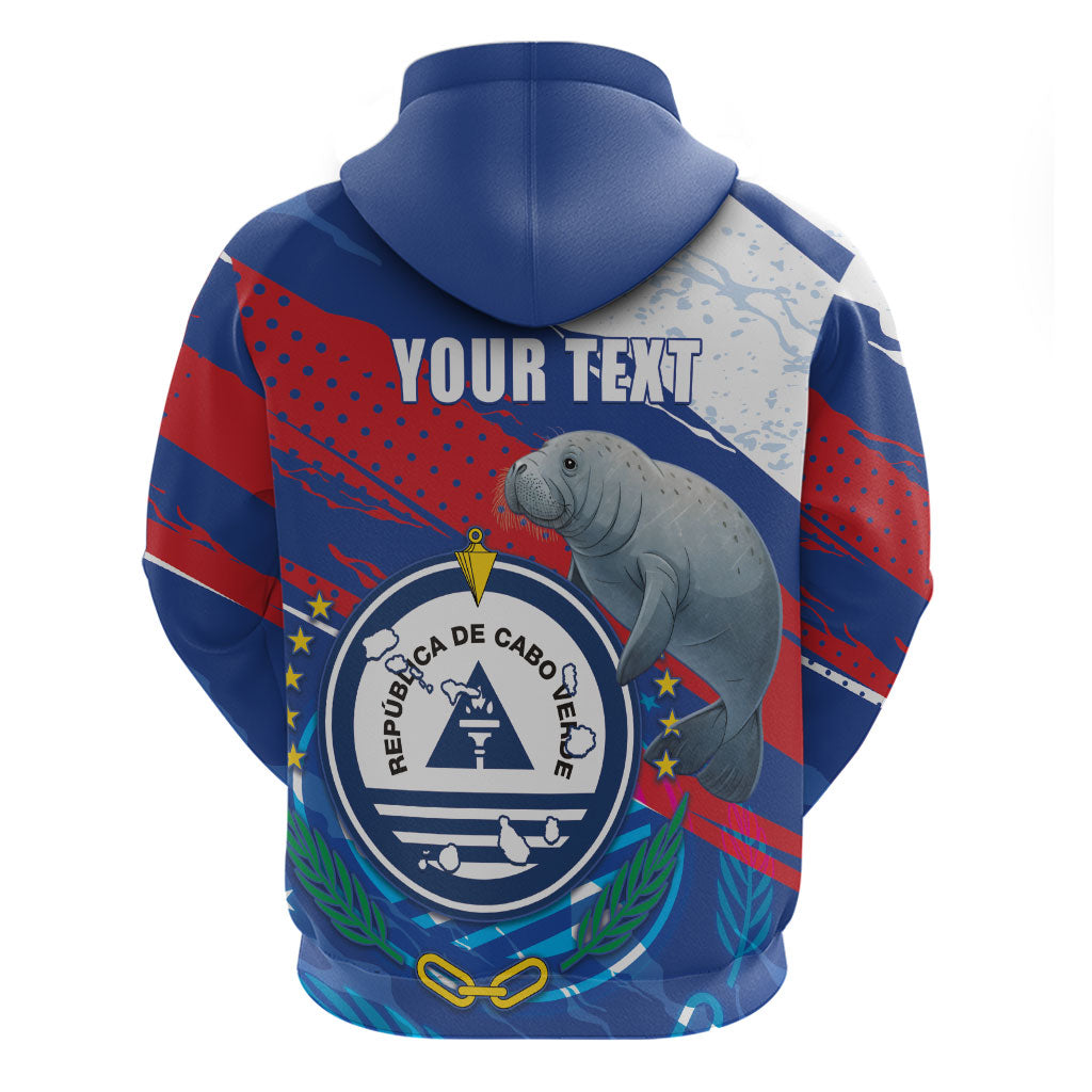 Personalized Cape Verde Independence Day Zip Hoodie 51st Anniversary Manatee Coat Of Arms
