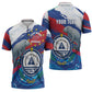 Personalized Cape Verde Independence Day Zipper Polo Shirt 51st Anniversary Manatee Coat Of Arms