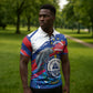 Personalized Cape Verde Independence Day Zipper Polo Shirt 51st Anniversary Manatee Coat Of Arms