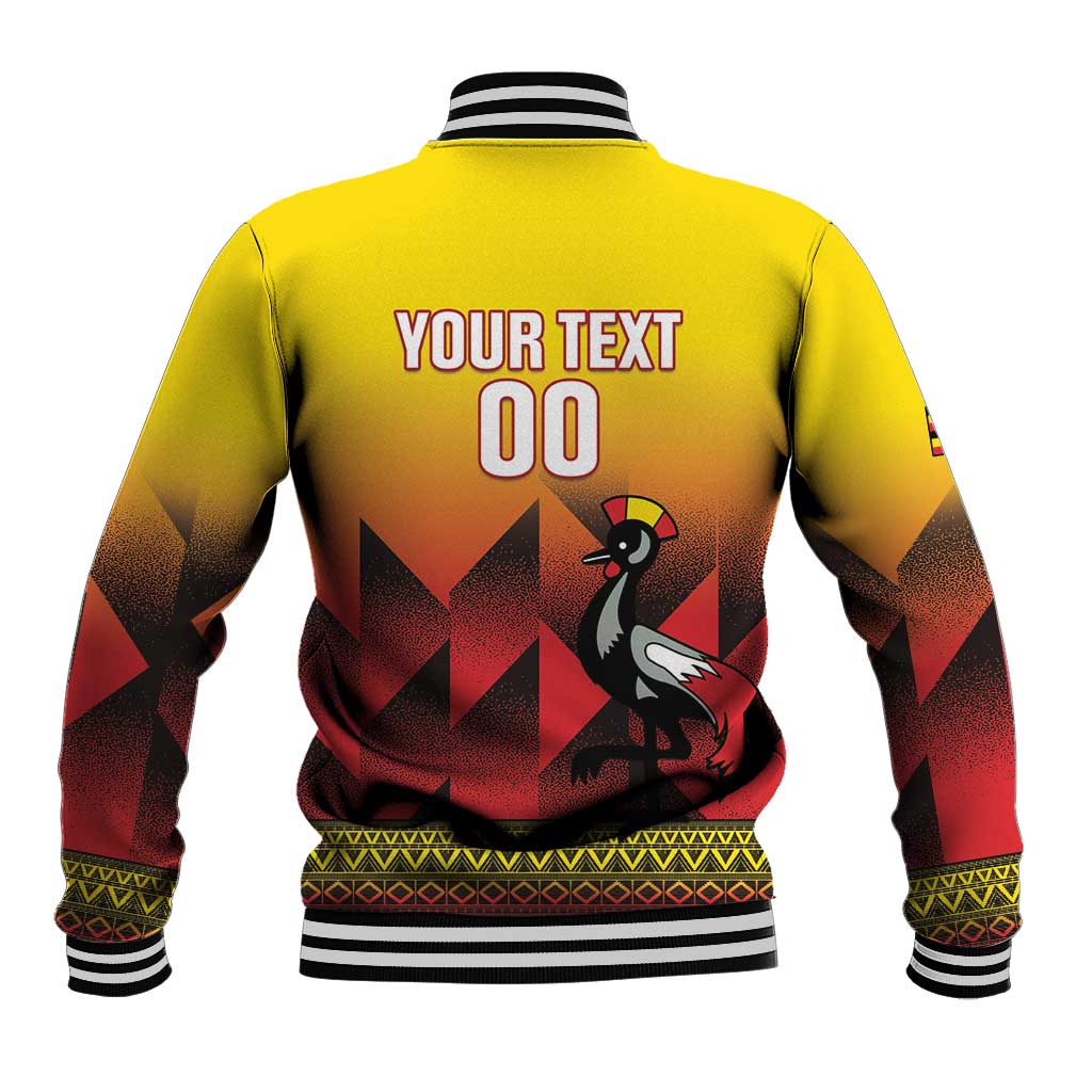 Afro Basketball Custom Uganda Baseball Jacket Come On Silverbacks African Pattern - African Pride