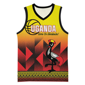 Afro Basketball Custom Uganda Basketball Jersey Come On Silverbacks African Pattern - African Pride