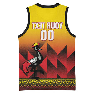 Afro Basketball Custom Uganda Basketball Jersey Come On Silverbacks African Pattern - African Pride