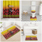 Uganda Basketball Custom Bathroom Set Come On Silverbacks African Pattern