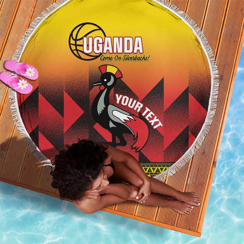 Afro Basketball Custom Uganda Beach Blanket Come On Silverbacks African Pattern - African Pride