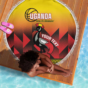 Afro Basketball Custom Uganda Beach Blanket Come On Silverbacks African Pattern - African Pride