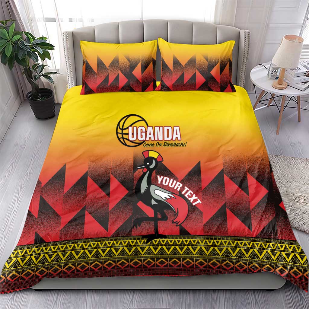 Afro Basketball Custom Uganda Bedding Set Come On Silverbacks African Pattern - African Pride